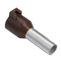Set 100 bucati - Pini simpli pentru cablare, 10mmp, maro, Schneider Electric DZ5CA102