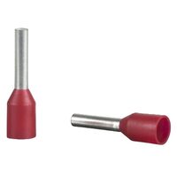 Set 100 bucati - Pini simpli pentru cablare, 1mmp, rosu, Schneider Electric DZ5CE010D