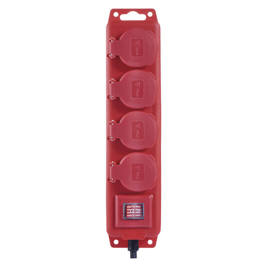 Prelungitor electric cu 4 (CP) si comutator, 3 metri, IP44, Emos P14231