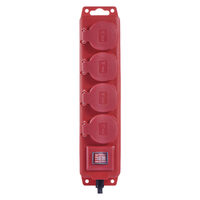 Prelungitor electric cu 4 (CP) si comutator, 5 metri, IP44, Emos P14251