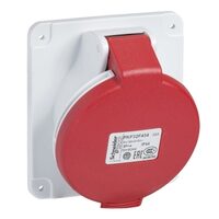 Priza inclinata cu montaj in cofret 32A, 380V, IP44, 4 Poli, Schneider Electric PRATIKA PKF32F434