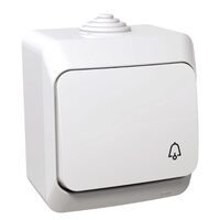 Intrerupator revenire cu simbol sonerie, alb, Schneider Electric CEDAR WDE000512