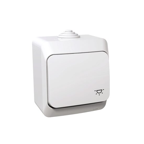 Intrerupator revenire cu simbol lumina, alb, Schneider Electric CEDAR WDE000513