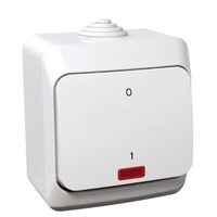 Intrerupator bipolar cu indicator luminos, alb, Schneider Electric CEDAR WDE000521
