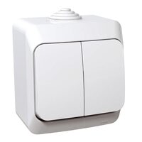 Intrerupator dublu alb, Schneider Electric CEDAR WDE000550