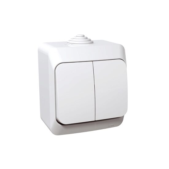 Intrerupator dublu alb, Schneider Electric CEDAR WDE000550