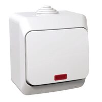Intrerupator cruce cu indicator luminos, alb, Schneider Electric CEDAR WDE000571