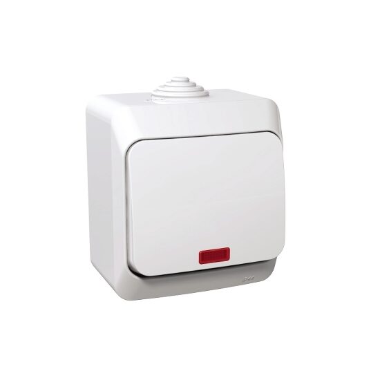 Intrerupator cruce cu indicator luminos, alb, Schneider Electric CEDAR WDE000571