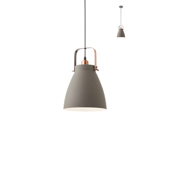 Lustra moderna gri mat detalii cupru 1xE27, Arne 01-1275 Smarter