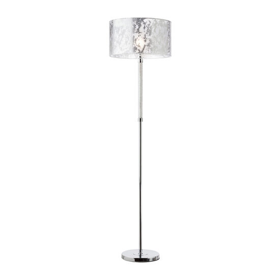 Lampadar modern crom abajur textil argintiu 1xE27, Astrid 01-1179 Smarter