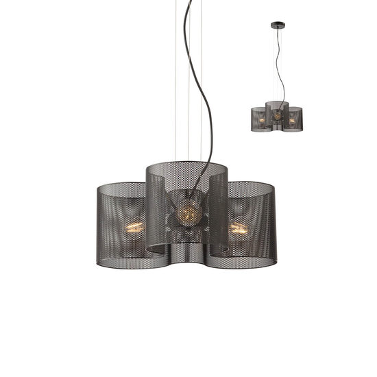 Lustra moderna neagra detalii cromate, Formi 01-1990 Smarter
