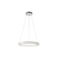 Lustra moderna LED crom abajur efect cristal, Metis 01-1390 Smarter