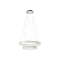 Lustra moderna LED crom abajur efect cristal, Metis 01-1391 Smarter