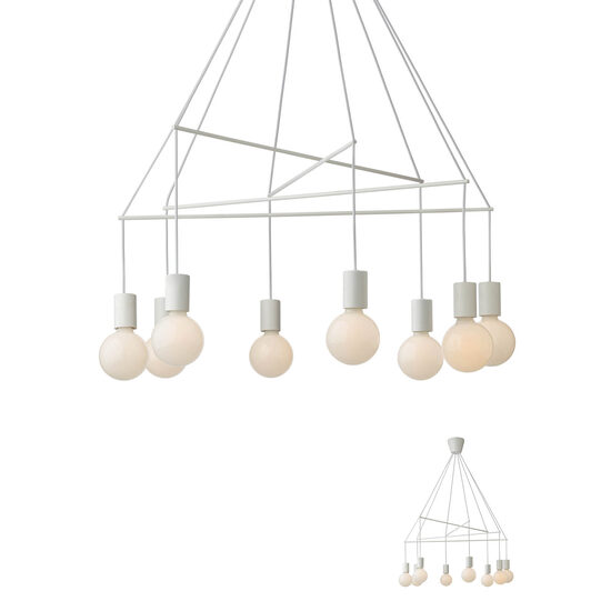 Lustra moderna alb mat, Mikado 01-1564 Smarter