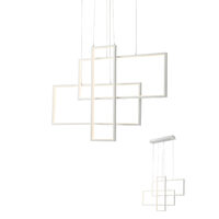 Lustra moderna LED alb mat, Plana 01-2313 Smarter
