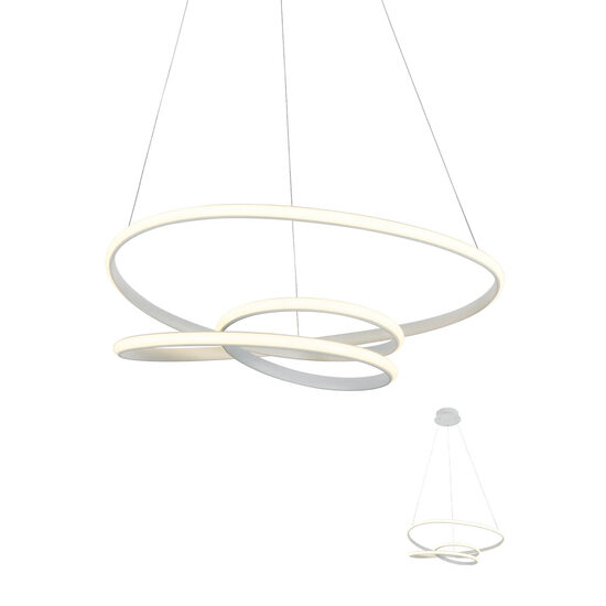 Lustra moderna aluminiu alb mat, LED Sintra 01-2191 Smarter