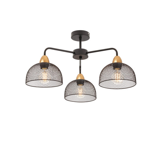 Plafoniera moderna negru mat, Tamis 01-1570 Smarter