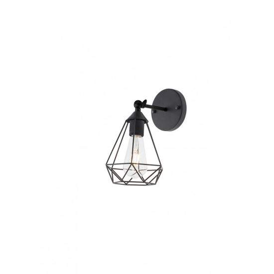 Aplica moderna metalica negru mat, Krill 01-1387 Smarter