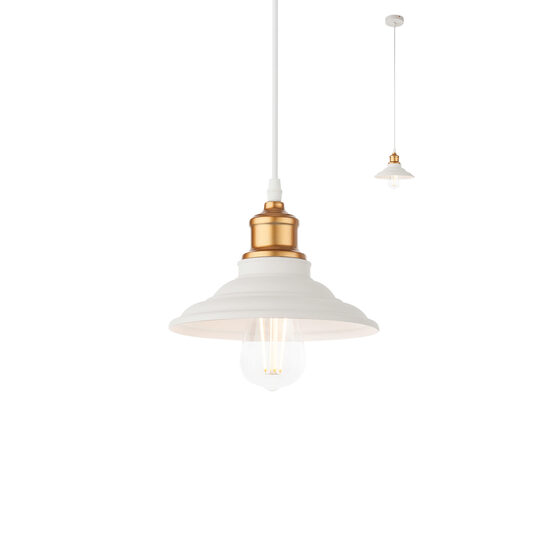 Lustra moderna alb mat detalii aurii, Spinner 01-1293 Smarter