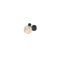 Aplica moderna negru mat abajur ambra, Amber 04-483 Smarter