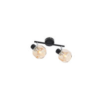 Aplica/plafoniera moderna negru mat abajur ambra,  Amber 04-484 Smarter