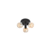 Plafoniera moderna negru mat abajur ambra, Amber 04-485 Smarter