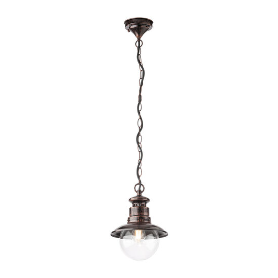 Lustra exterior IP44 aluminiu turnat negru patinat cupru, Scott 9046 Smarter