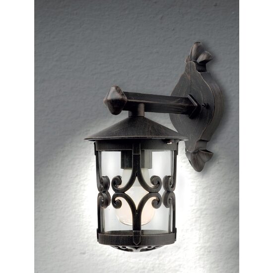 Aplica exterior IP23 ruginiu abajur sticla, Tirol 9260 Smarter
