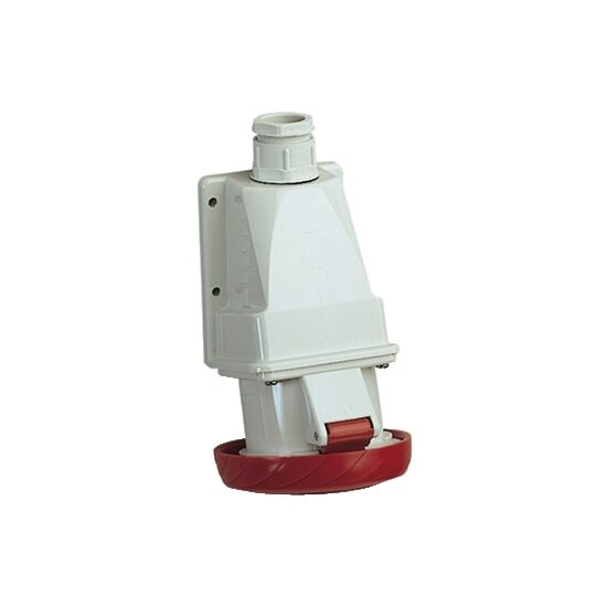 Priza inclinata cu montaj pe perete 16A, 380V, IP67, 4 Poli, Schneider Electric PRATIKA PKF16W734