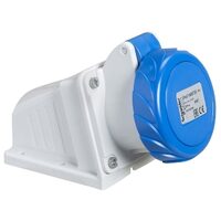Priza inclinata cu montaj pe perete 32A, 250V, IP67, 3 Poli, Schneider Electric PRATIKA PKF32W723