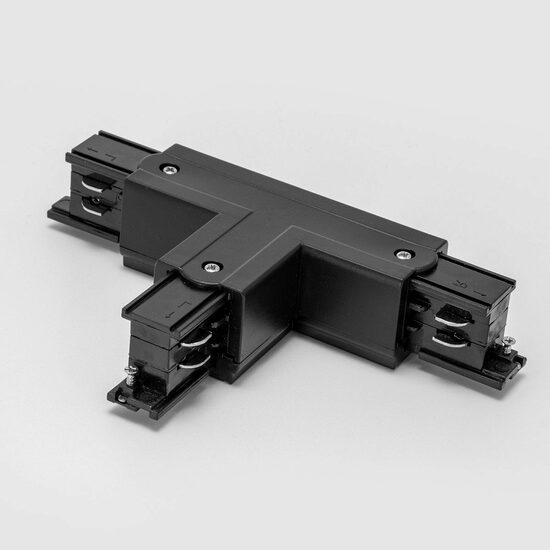 Element conexiune T si alimentare stanga 3 sine 3 circuite TRACK N 3c T BK Arelux TKN1010 BK