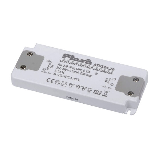 Alimentator tensiune continua 24V ultra slim DRIVER FLAT TC 24V 20W IP20 Arelux ATUS24.20