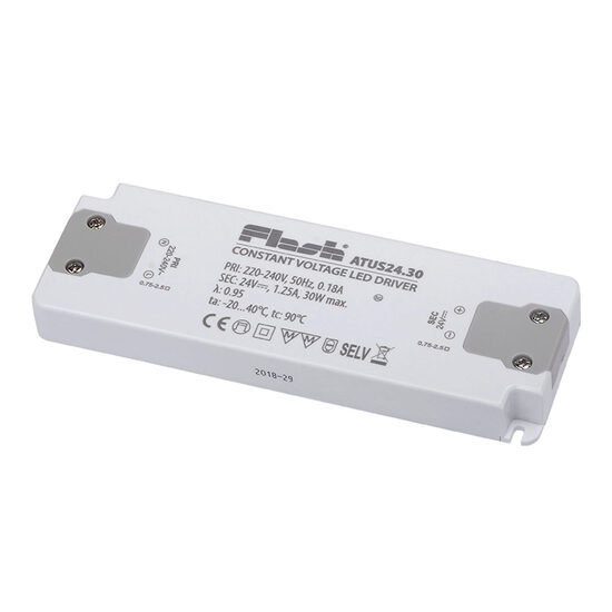 Alimentator tensiune continua 24V ultra slim DRIVER FLAT TC 24V 30W IP20 Arelux ATUS24.30