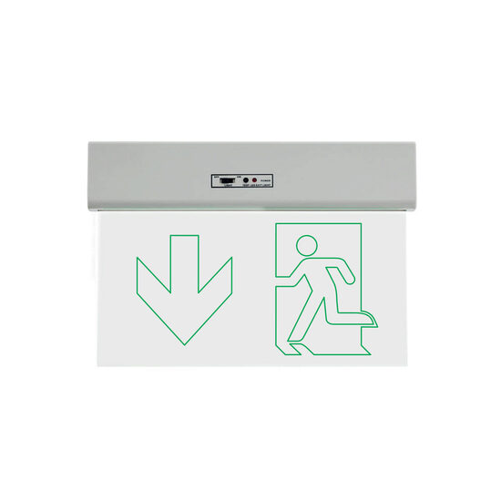 Corp de iluminat de siguranta evacuare in jos XGO ARROW DOWN TRANSPARENT Arelux GO20M ADN