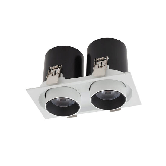 Spot LED incastrat retractibil XSLIDE 2x12W 4000K CRI.90 IP20 38° SWH Arelux SI02NW SWH