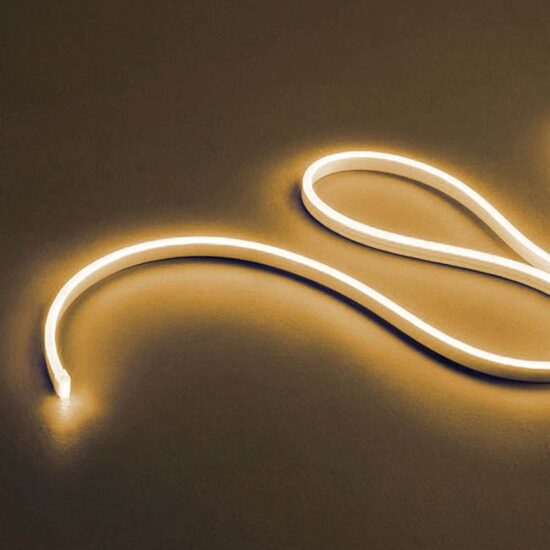 Banda LED XSNAKE AMBER flexibila monocromatica aurie acoperire silicon IP67 rola 5 m 8W/ml 6X12mm 24V Arelux SNK6X12AB