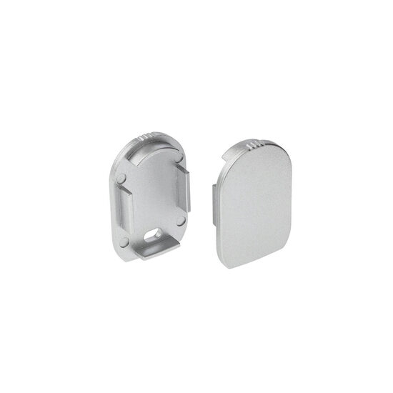 Set 2 elemente terminale profil PRF110 policarbonat argintiu Arelux PRF110TP03
