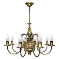 Candelabru clasic alama patinata 8 brate 8xE14/60W, Kandelabr 194/W8 Lemir