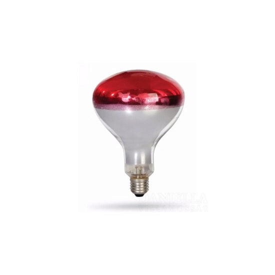 Bec Infrarosu pentru incalzit, 250W R125 E27, Delux Rubin DEL1002