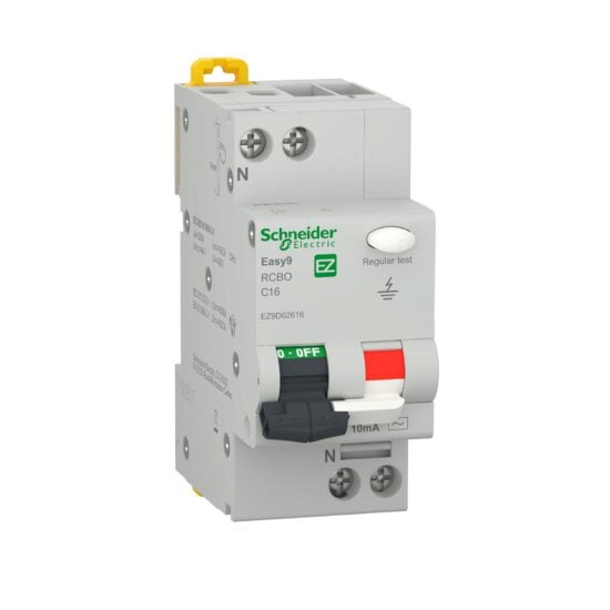 Siguranta diferentiala | Protectie diferentiala 1P+N, tip AC, 16A, 10mA, curba C, 4.5kA, Schneider Electric Easy9 EZ9D62616