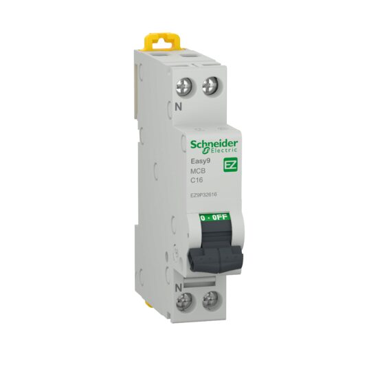Siguranta automata 1P+N, 16A, curba C, 4.5kA, Schneider Electric Easy9 EZ9P32616