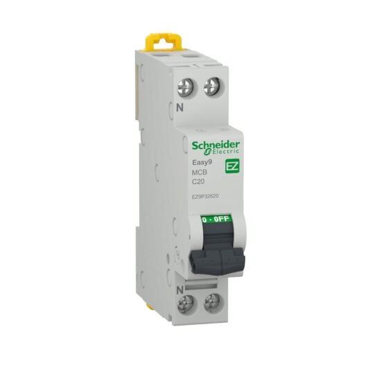 Siguranta automata, 1P+N, 20A, curba C, 4.5kA, Schneider Electric Easy9 EZ9P32620