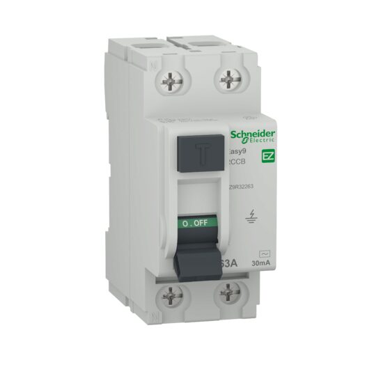 Siguranta diferentiala | Protectie diferentiala 2P, tip AC, 63A, 30mA, curba C, Schneider Electric Easy9 EZ9R32263