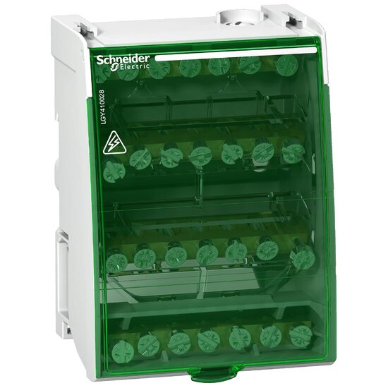 Repartitor etajat cu surub, 4P, 100A, 28 gauri, Schneider Electric Easy9 LGY410028