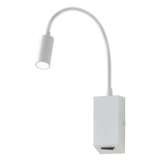 Aplica moderna Hello alba brat reglabil LED 3W/303lm/3000K, 01-1193 Redo