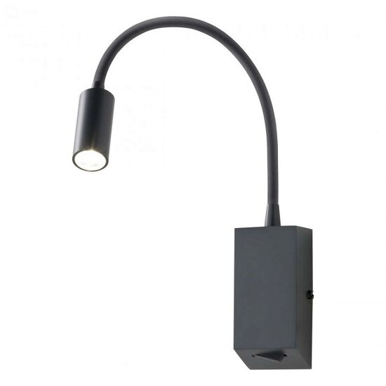 Aplica moderna Hello neagra brat reglabil LED 3W/303lm/3000K, 01-1194 Redo