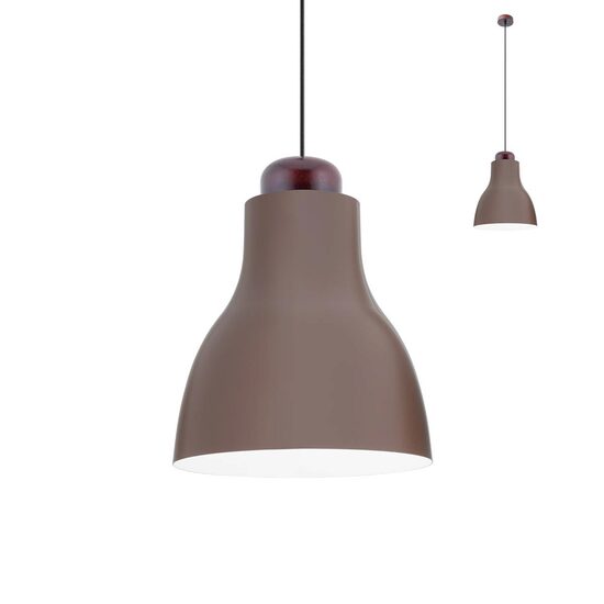 Lustra moderna lemn maro dispersor aluminiu 1xE27/42W, Cadeira 01-1606 Redo