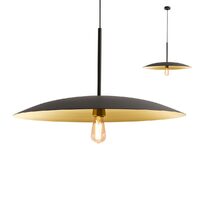 Lustra moderna neagra-aurie abajur metalic 1xE27/42W, Cymbal 01-1744 Redo