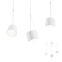 Lustra moderna alba reflectoare PMMA 3xE27/15W, Dodo 01-1825 Redo