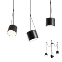Lustra moderna neagra reflectoare PMMA 3xE27/15W, Dodo 01-1826 Redo